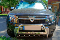 Dacia Duster 2008-2018 Bullbar cu inscriptie WT004 (inox) foto 4