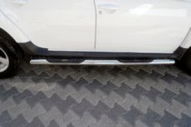 Dacia Duster 2008-2018 Tevi laterale cu insertii (2 buc, inox) foto 1