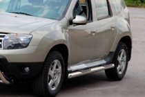 Dacia Duster 2008-2018 Tevi laterale cu insertii (2 buc, inox) foto 6