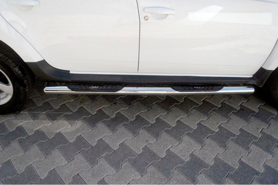 Dacia Duster 2008-2018 Tevi laterale cu insertii (2 buc, inox) Image