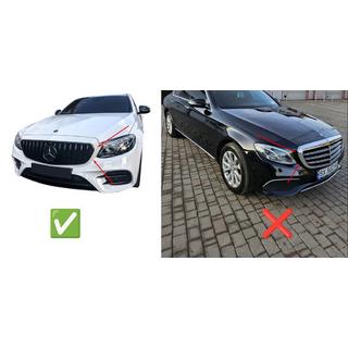 Grila Fata GT Panamericana Neagra (pentru Avantgarde/AMG-Line/E43 AMG/E53 AMG 2016-2020) Mercedes E-сlass W213 2016-2023 foto 3