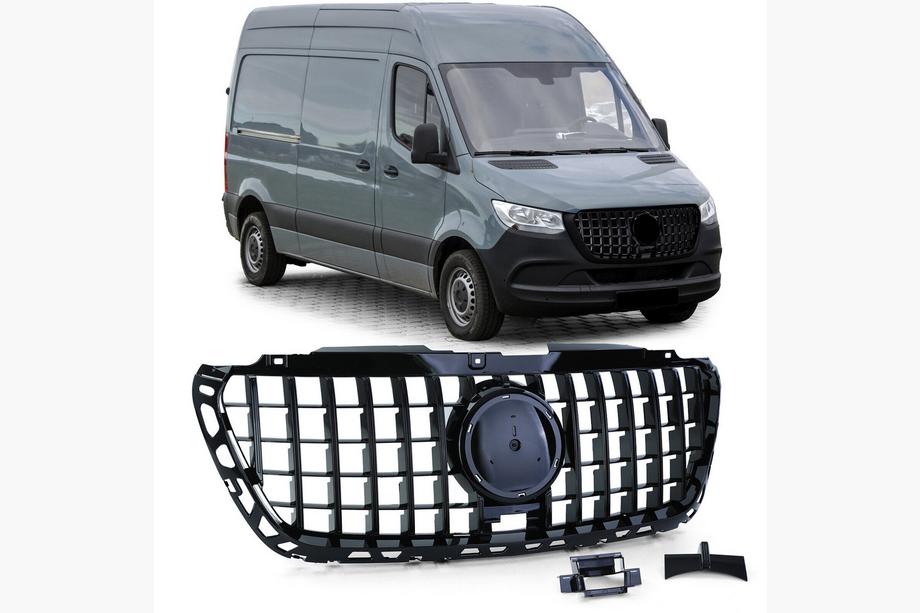 Mercedes Sprinter W907/W910 2018- Grila Fata Panamericana GT Panamericana Negru Premium Image