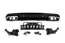Mercedes C-сlass W205 2014-2021 Difuzor Spate cu Tipsuri Silver (Design C63 2018-2021) foto 4