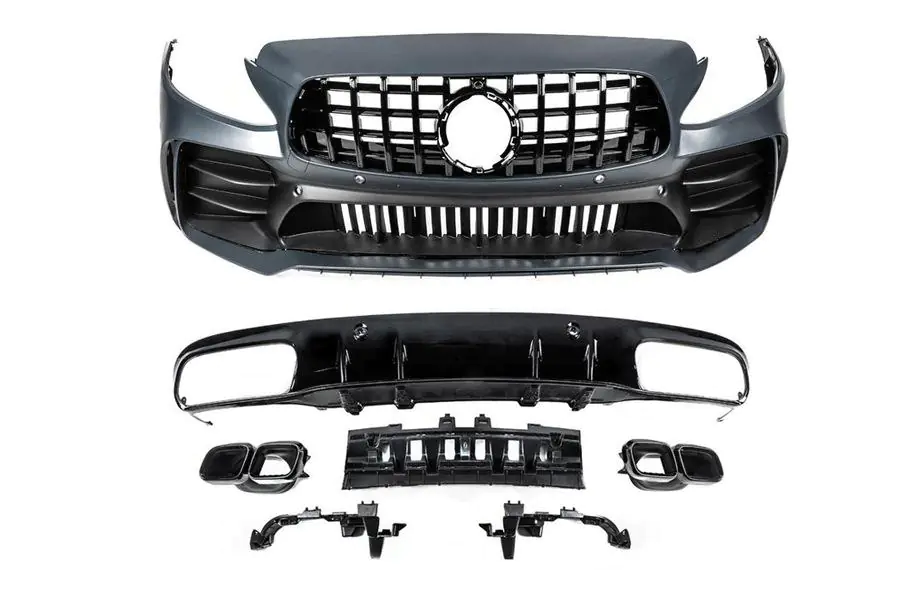 Mercedes C-class W205 2014-2021 Kit caroserie cu difuzor pentru Coupe (design Black Mamba C63GT) Foto 5