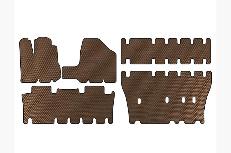 Toyota Sienna 2003-2009 Covorase EVA (3 Randuri, Maro) Image