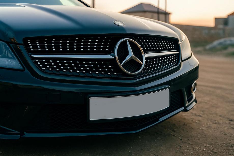 Mercedes SL R230 2001-2011 Grila Fata Diamond Black (2008-2011) Image