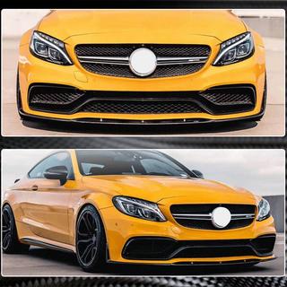 Lip fata V1 pentru bara fata (Coupe/Cabriolet C63 AMG 2015-2019, Carbon) foto 3
