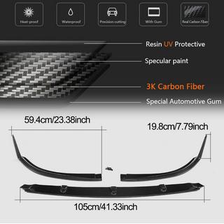 Lip fata V1 pentru bara fata (Coupe/Cabriolet C63 AMG 2015-2019, Carbon) foto 4