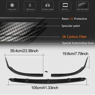 Lip fata V1 pentru bara fata (Coupe/Cabriolet C63 AMG 2015-2019, Carbon) Mercedes C-class W205 2014-2021 foto 4