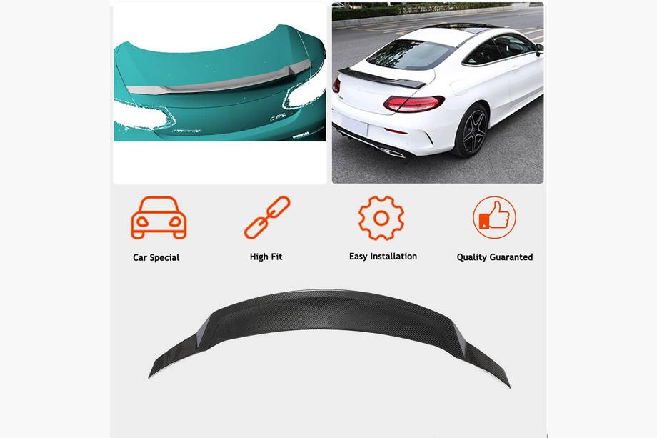 Mercedes C-class W205 2014-2021 Spoiler V1 Coupe 2015-2019 Carbon Foto 2