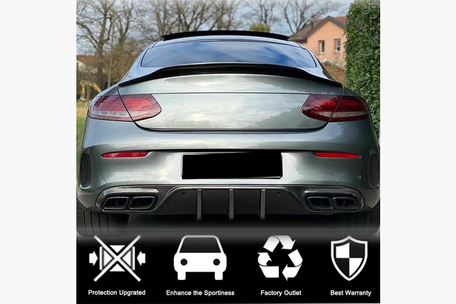 Mercedes C-class W205 2014-2021 Spoiler V4 (pentru Coupe 2015-2019, Carbon) Foto 2