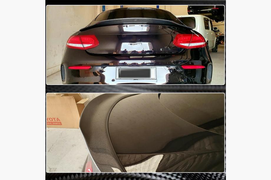 Mercedes C-class W205 2014-2021 Spoiler V4 (pentru Coupe 2015-2019, Carbon) Foto 3