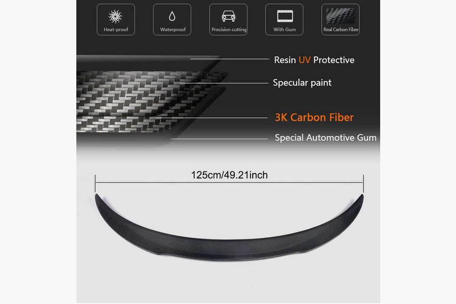 Mercedes C-class W205 2014-2021 Spoiler V9 (pentru Coupe 2015-2019, Carbon) Foto 5