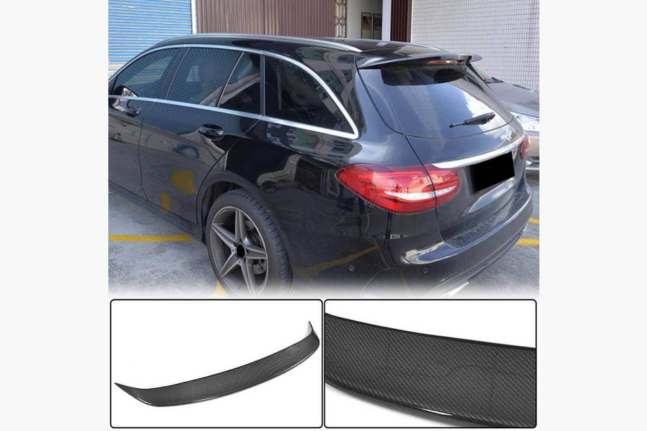 Mercedes C-class W205 2014-2021 Spoiler (pentru Base/AMG-Line SW 2015-2019, Carbon) Foto 1