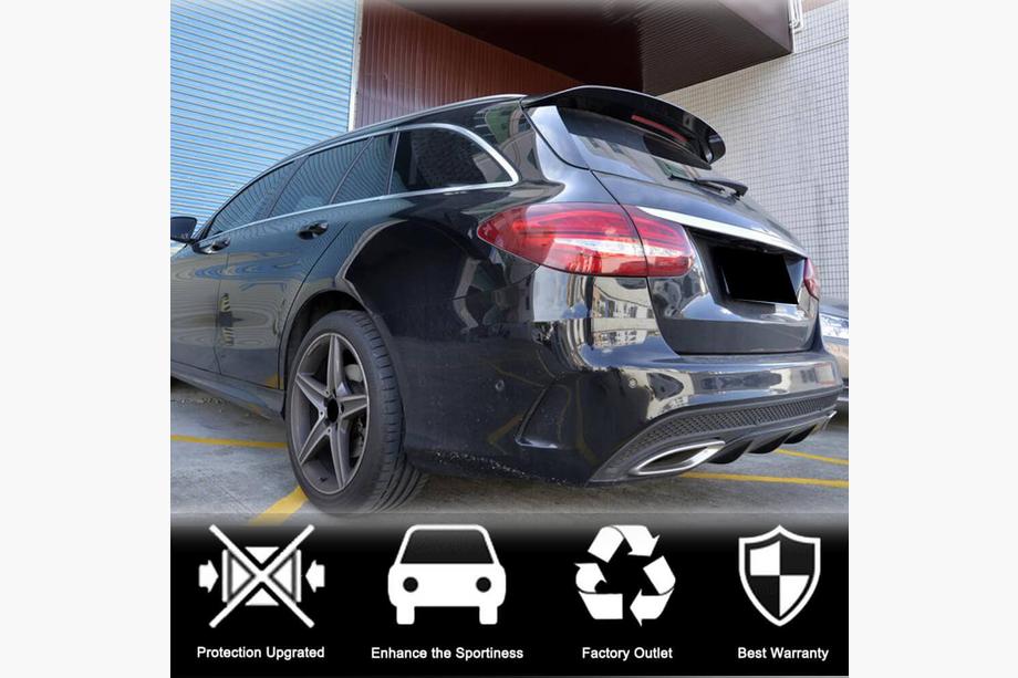 Mercedes C-class W205 2014-2021 Spoiler (pentru Base/AMG-Line SW 2015-2019, Carbon) Foto 3