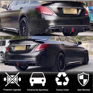 Difuzor bara spate cu tipsuri evacuare (pentru SD C43 AMG 2015-2021, Carbon) foto 2