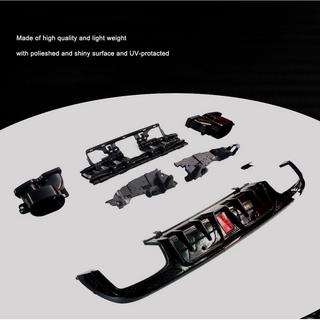 Difuzor bara spate cu tipsuri evacuare (pentru SD C43 AMG 2015-2021, Carbon) foto 3