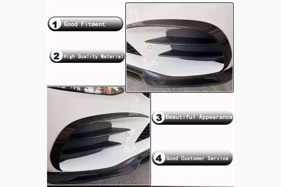 Mercedes C-class W205 2014-2021 Lip bara fata (pentru SD AMG-Line 2015-2019, Carbon) Foto 3
