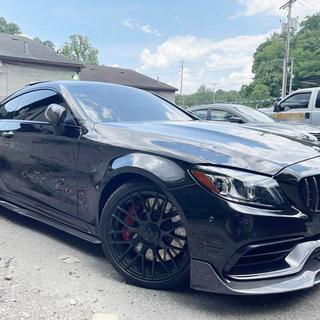 Praguri Laterale V4 (pentru C43/C63 AMG 2015-2019, Carbon) foto 3