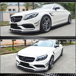 Lip bara fata V1 pentru SD C63 AMG 2015-2019 Carbon foto 4