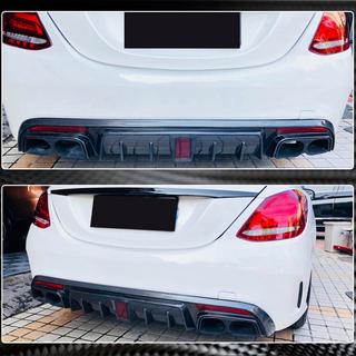 Difuzor Bara Spate V1 pentru SD C43/C63 AMG 2015-2019 Carbon foto 4