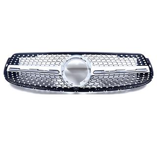 Grila Fata Diamond Silver (pentru GLC 43 AMG/GLC 63 AMG/AMG-Line 2019-2022) Mercedes GLC X253 2015-2022 foto 2