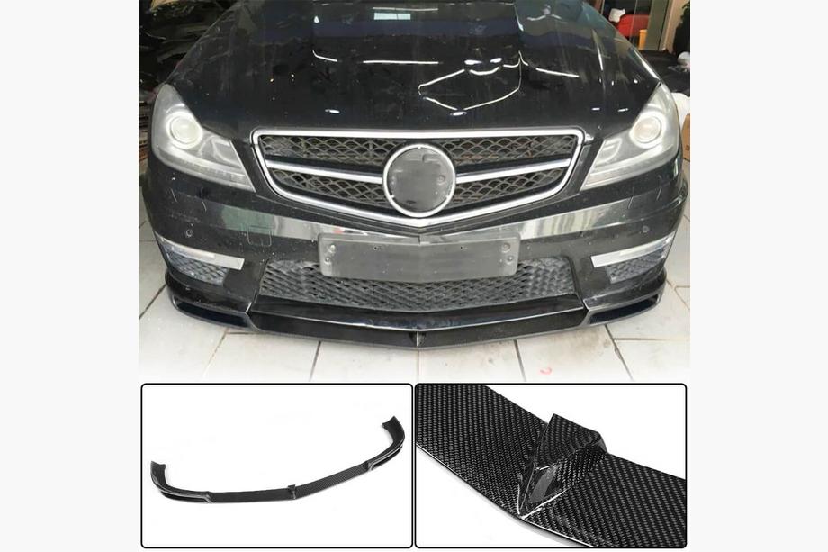 Mercedes C-class W204 2007-2015 Lip Bara Fata V1 pentru AMG 2012-2014 Carbon Foto 1