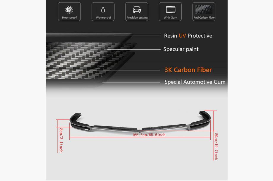 Mercedes C-class W204 2007-2015 Lip Bara Fata V1 pentru AMG 2012-2014 Carbon Foto 5