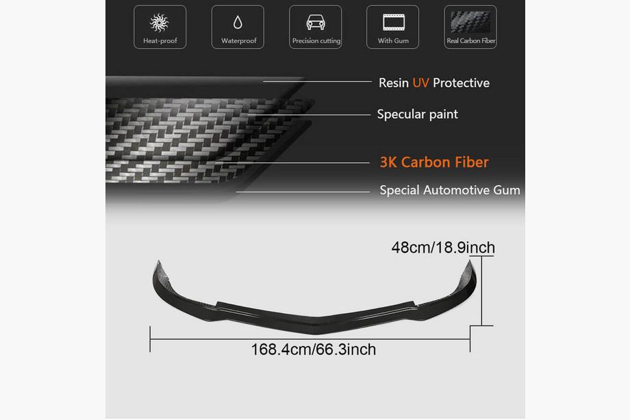 Mercedes C-class W204 2007-2015 Prelungire bara fata Lip V2 (pentru AMG 2012-2014, Carbon Uscat) Foto 5