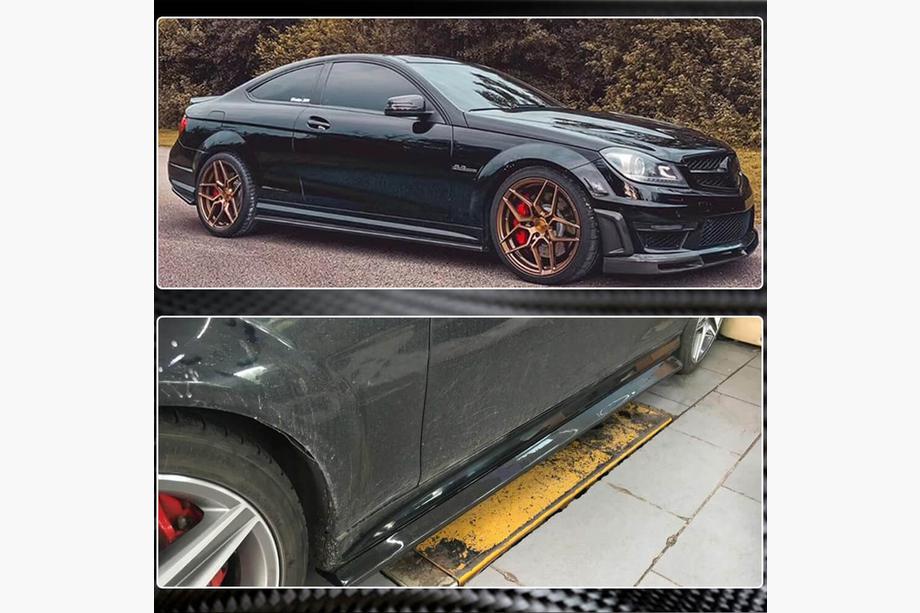 Mercedes C-class W204 2007-2015 Praguri Laterale (pentru AMG SD, Carbon) Foto 3