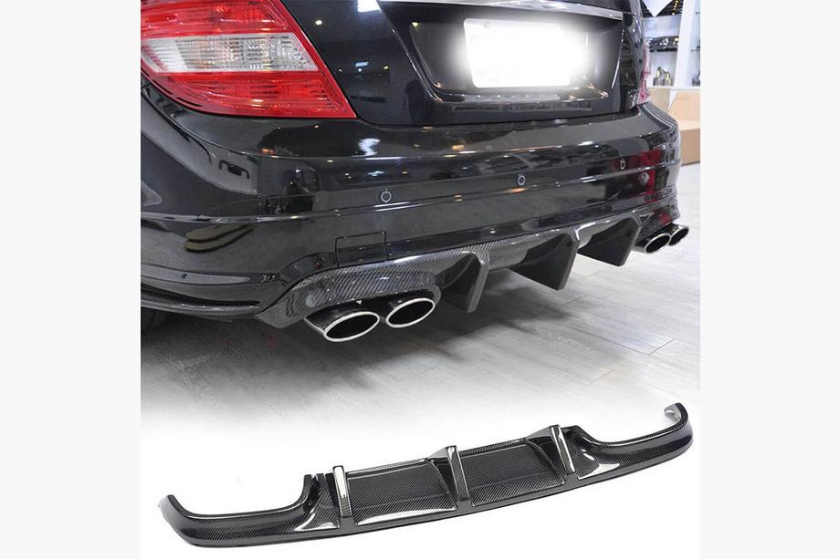Mercedes C-class W204 2007-2015 Difuzor bara spate V2 (pentru AMG SD 2008-2011, Carbon) Foto 1