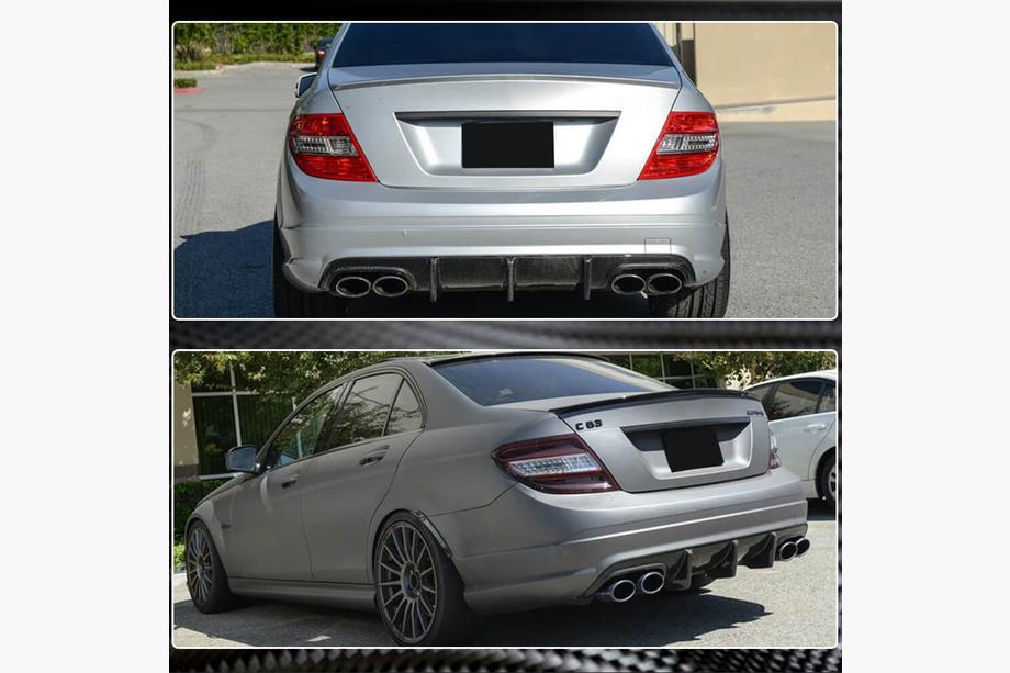 Mercedes C-class W204 2007-2015 Difuzor bara spate V2 (pentru AMG SD 2008-2011, Carbon) Foto 5