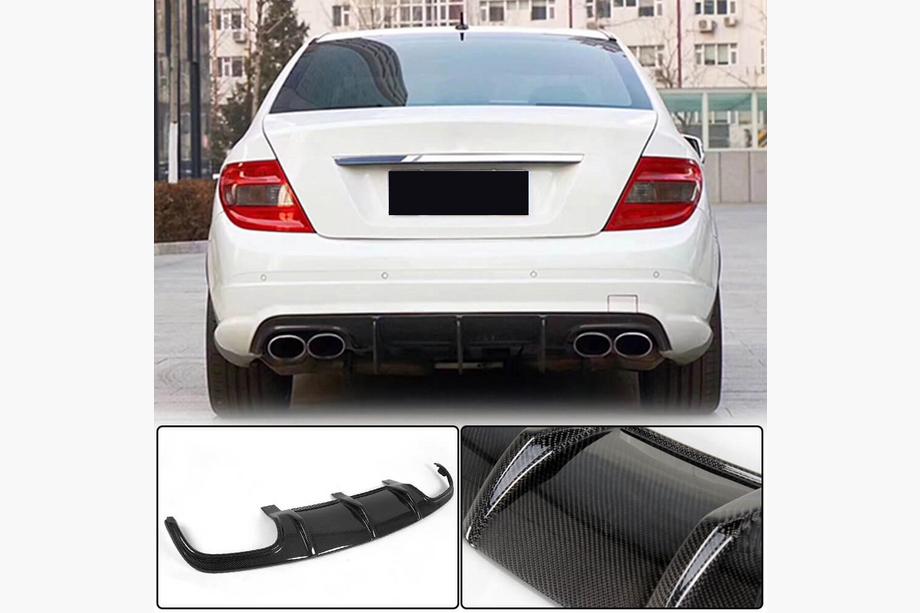 Mercedes C-class W204 2007-2015 Difuzor Bara Spate V3 pentru AMG SD 2008-2011 Carbon Foto 1