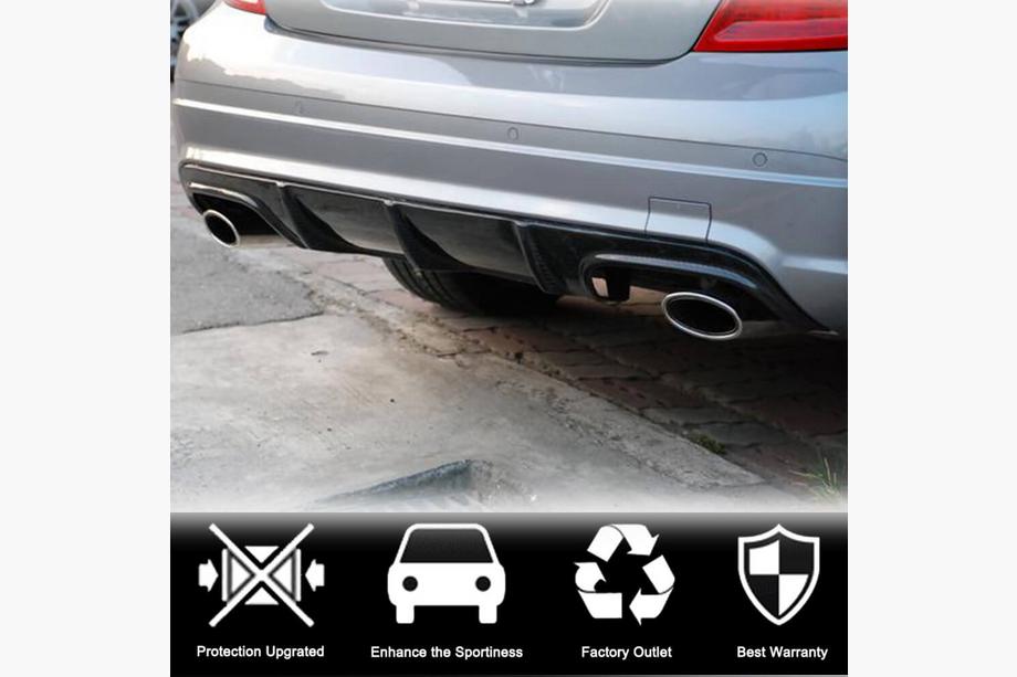 Mercedes C-class W204 2007-2015 Difuzor Bara Spate V3 pentru AMG SD 2008-2011 Carbon Foto 2