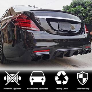 Difuzor bara spate cu tipsuri evacuare (pentru S63/S65 AMG 2018-2021, Carbon) foto 2