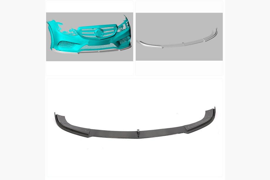 Mercedes E-class W212 2009-2016 Lip Bara Fata V2 pentru AMG-Line 2013-2016 Carbon Foto 2