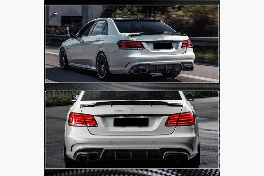 Mercedes E-class W212 2009-2016 Difuzor Bara Spate V2 pentru E63 AMG 2013-2016 Carbon Foto 4
