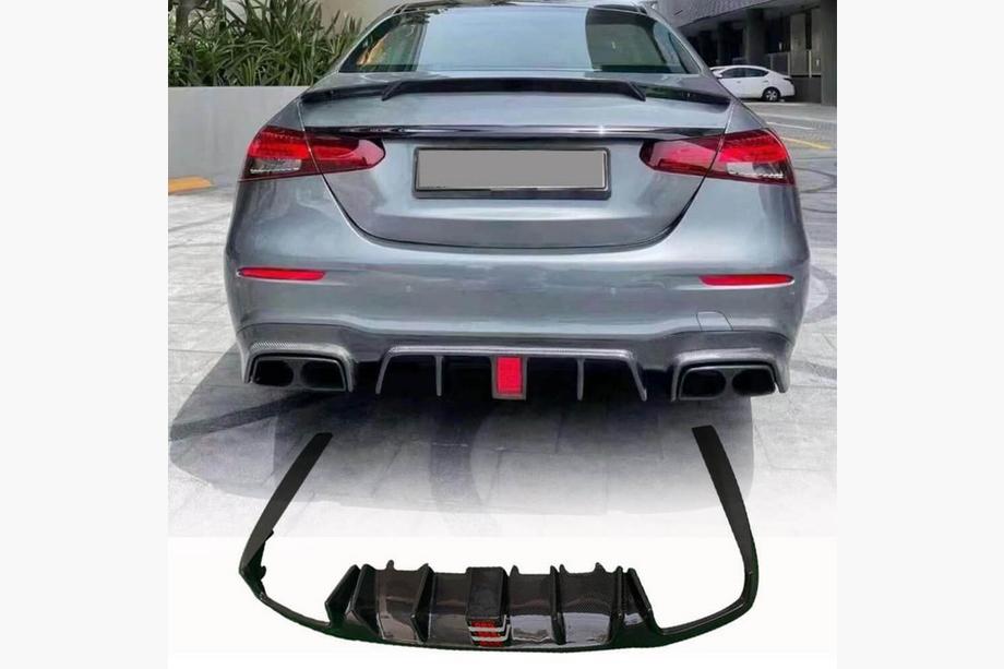 Mercedes E-class W213 2016-2023 Difuzor bara spate pentru E63 AMG 2020-2023, Carbon Foto 6