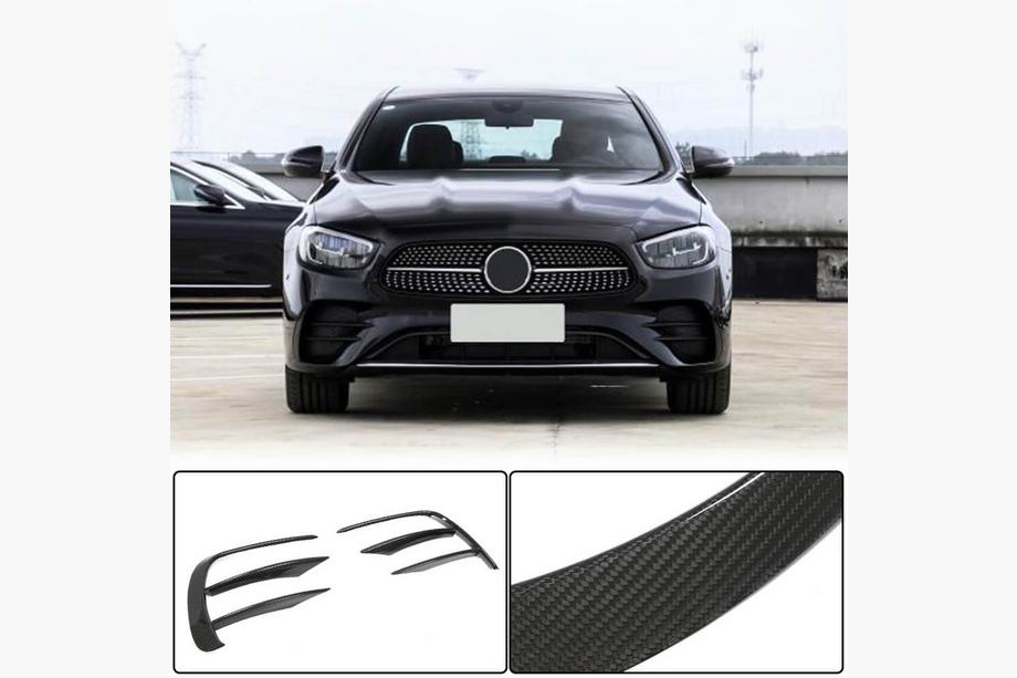 Mercedes E-class W213 2016-2023 Extensii bara fata (pentru AMG-Line 2020+, Carbon Uscat) Foto 8