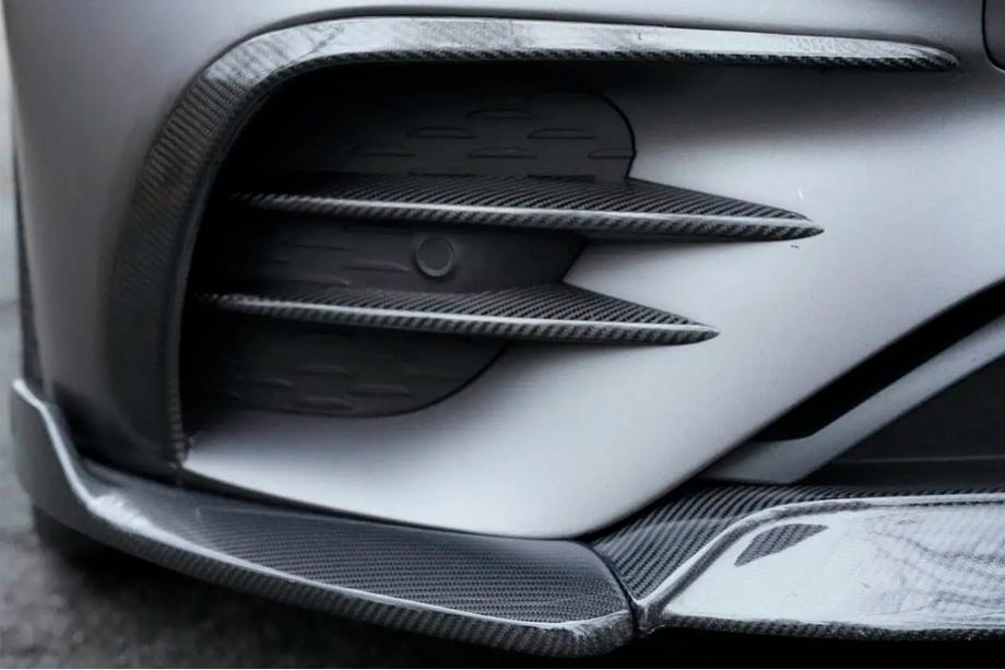 Mercedes E-class W213 2016-2023 Extensii bara fata (pentru AMG-Line 2020+, Carbon Uscat) Foto 2