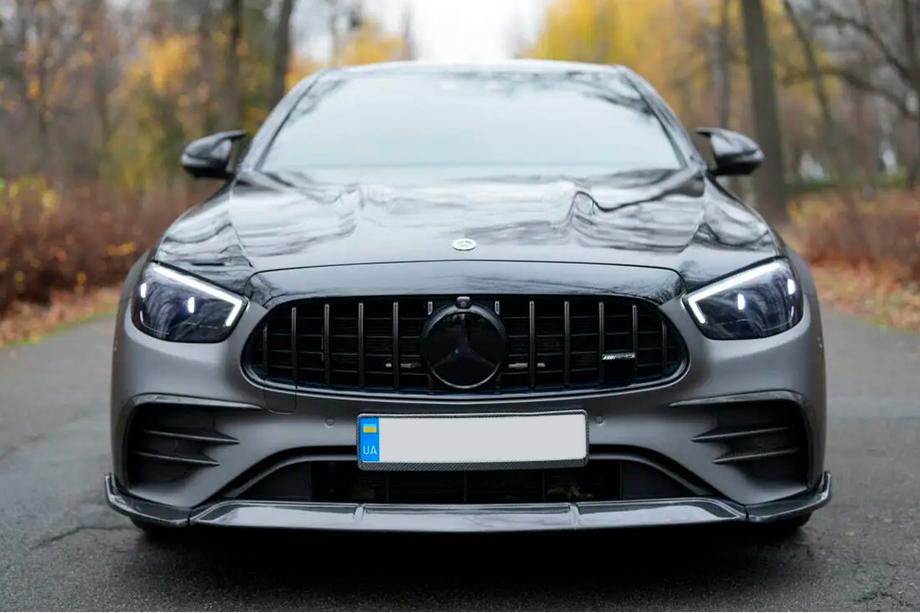 Mercedes E-class W213 2016-2023 Extensii bara fata (pentru AMG-Line 2020+, Carbon Uscat) Foto 5