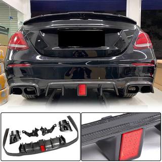 Difuzor bara spate cu tipsuri V2 (pentru AMG/AMG-Line 2016-2019, Carbon) foto 2