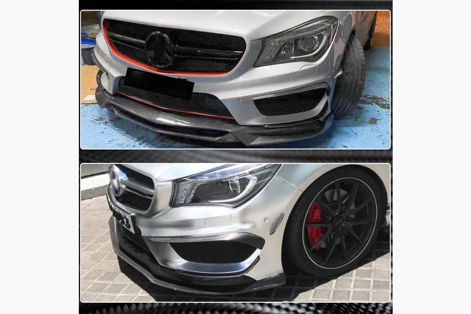 Mercedes CLA C117 2013-2019 Extensii Bara Fata Carbon pentru CLA45 AMG SD 2013-2016 Foto 4