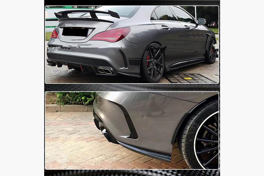 Mercedes CLA C117 2013-2019 Capace Bara Spate V2 (pentru AMG-Line / CLA45 AMG SD, Carbon) Foto 5