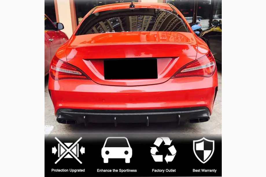 Mercedes CLA C117 2013-2019 Difuzor bara spate pentru AMG-Line / CLA45 AMG 2017-2019, Carbon Foto 2