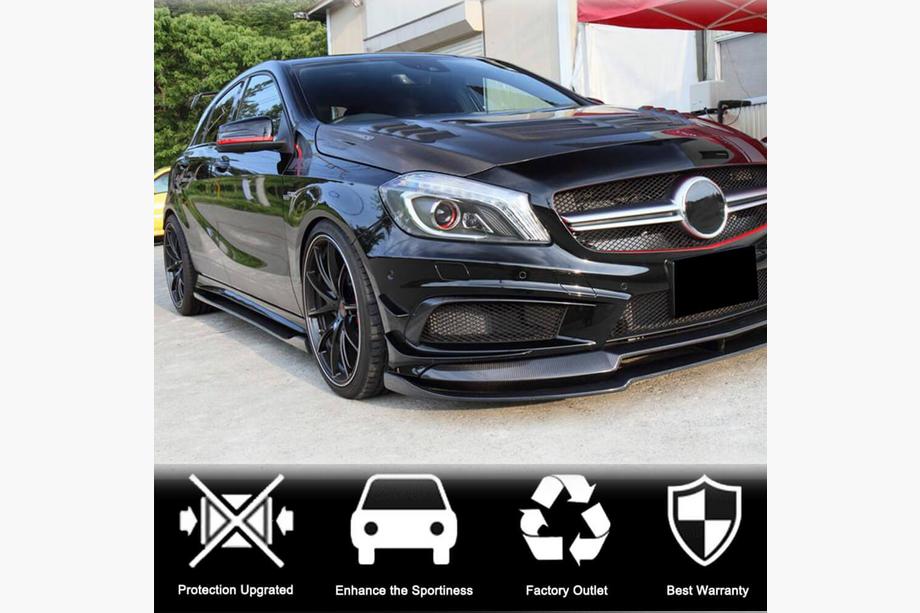 Mercedes A-class W176 2012-2018 Praguri Laterale V4 (Carbon) Foto 2