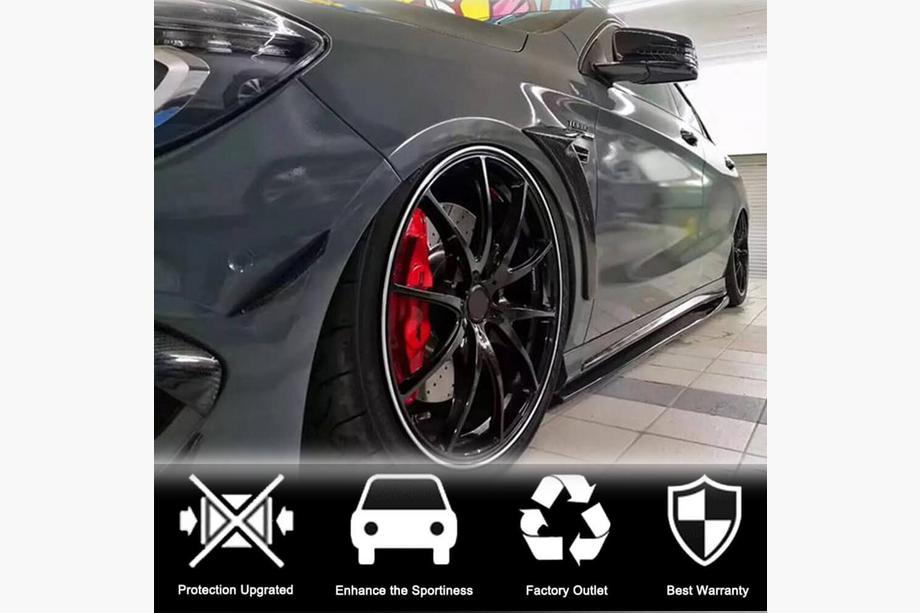 Mercedes A-class W176 2012-2018 Praguri Laterale V2 (Carbon) Foto 3