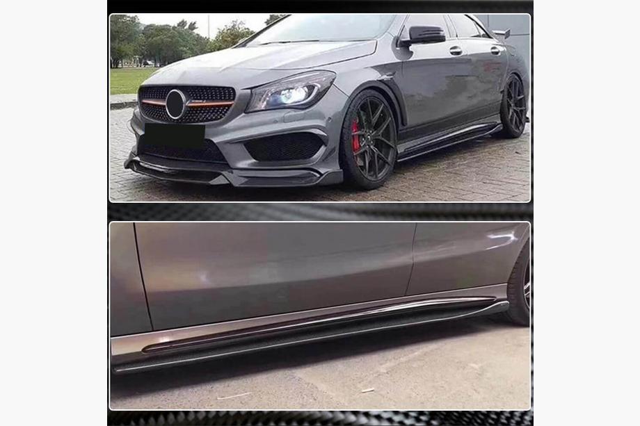 Mercedes A-class W176 2012-2018 Praguri Laterale V2 (Carbon) Foto 5