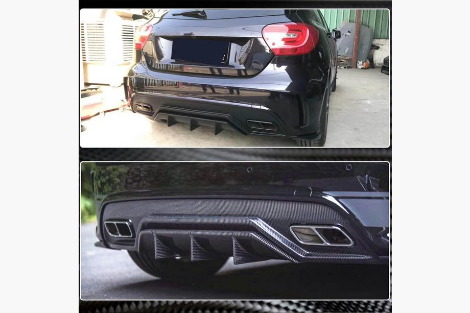 Mercedes A-class W176 2012-2018 Difuzor Bara Spate V2 (pentru AMG-Line / A45 AMG HB) Foto 3