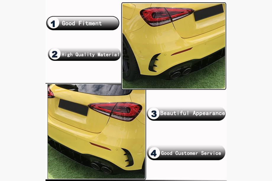 Mercedes A-class W177 2018- Capace bara spate (pentru A45 AMG 2021-2023, Carbon) Foto 3